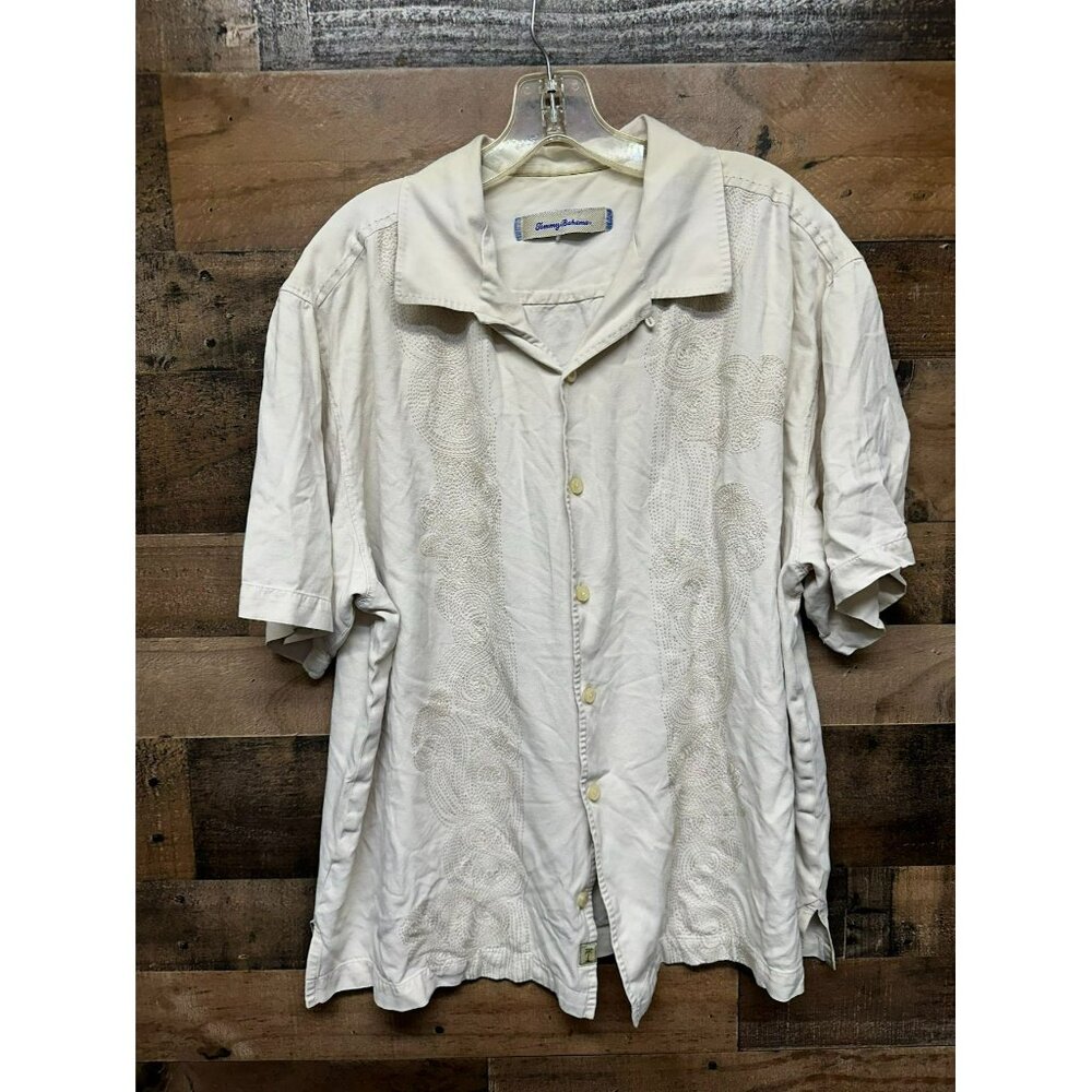 Tommy Bahama Men's Short Sleeve Button Up Size X-Large *100%‎ Silk*
